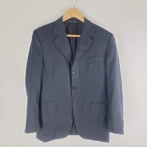 Canali Proposta Super 120s Wool Blazer Black Lined Size 36C